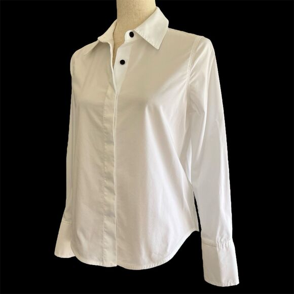 Jason Wu White Shirt Size XS Old Money Quiet Luxury Academia Preppy Button Up - Picture 1 of 13